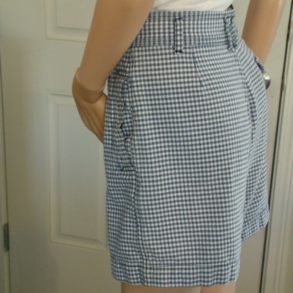 Sz. 6 "White Stag" Blue n White Checkered Shorts - Picture 4 of 5